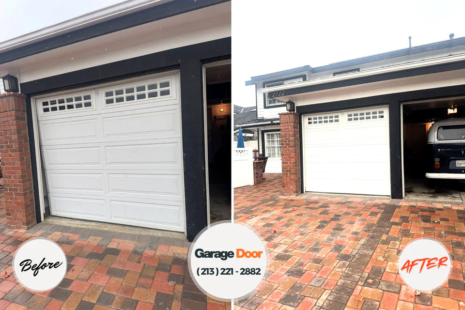 Before and after: garage door repair Schwenksville, PA
